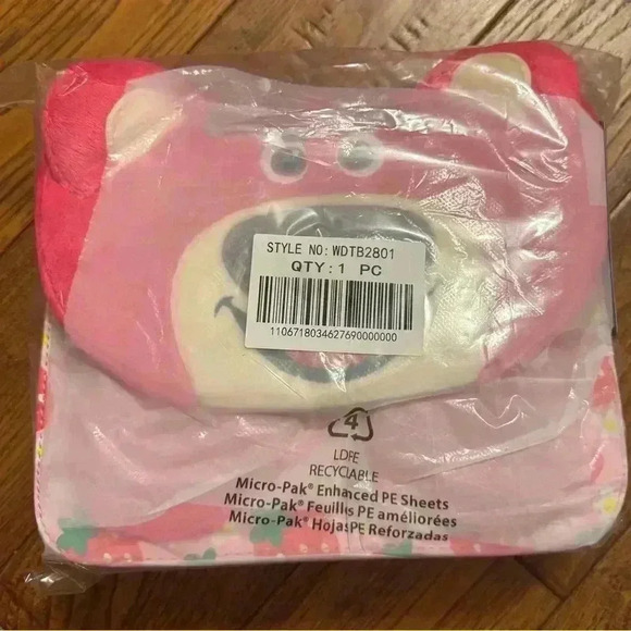 Loungefly Pixar Toy Story Faux Fur Strawberry Scented Bear crossbody - $85 NWT - Picture 1 of 3